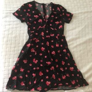 GAP black floral sundress